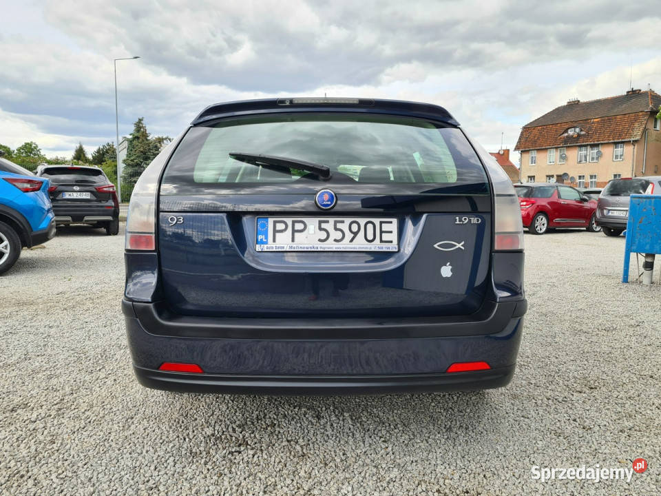 Saab 93 Klimatronik Tempomat Halogeny Alu II granatowy 9-3 wielkopolskie Wągrowiec
