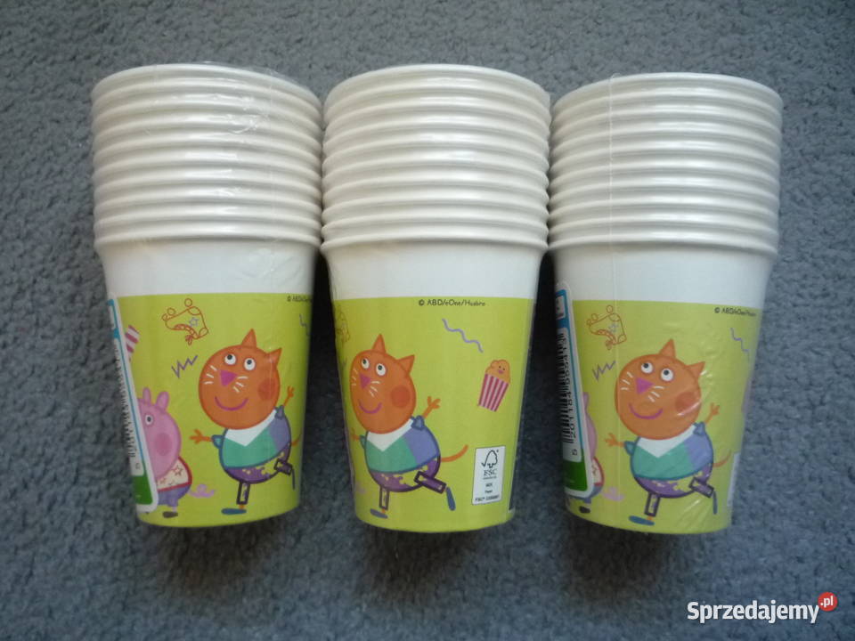 15 sztuk Kubki papierowe 200ml Świnka Peppa zachodniopomorskie sprzedam