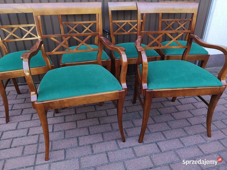KrzesłaFotele 6 Komplet ARTDECO Biedermeier Swarzędz