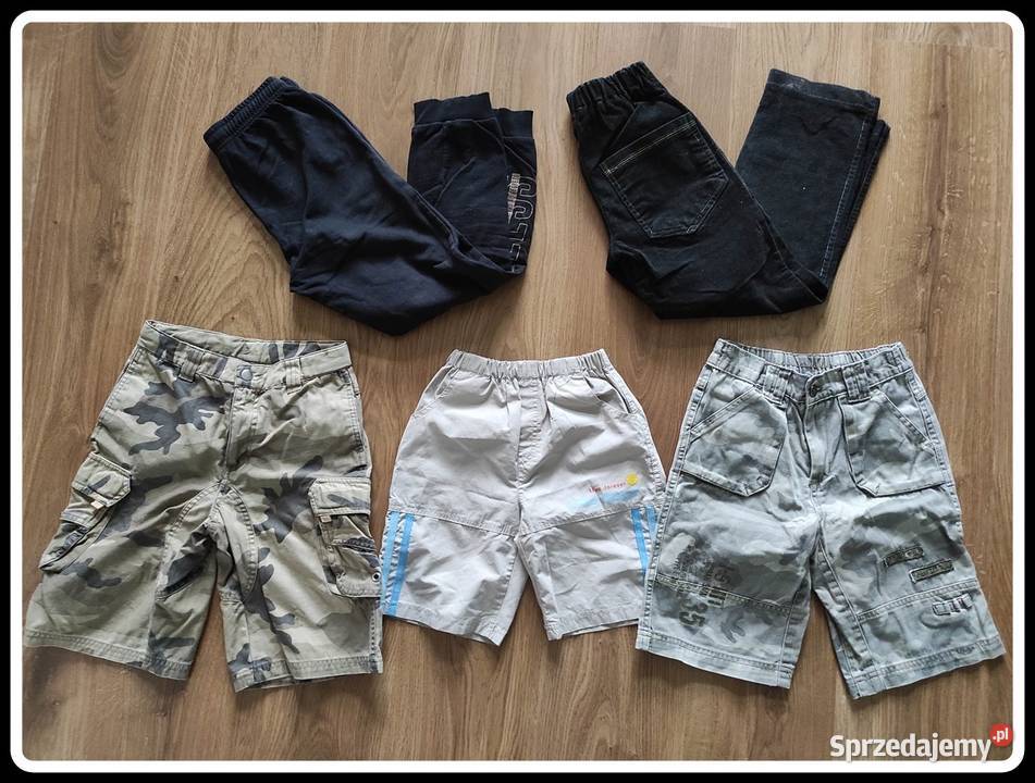 Zestaw paka Spodnie i spodenki chłopiec 122 128 Płock