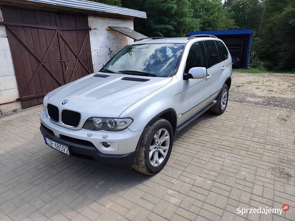 BMW X5 E53 30d 2006 srebrny Rogów
