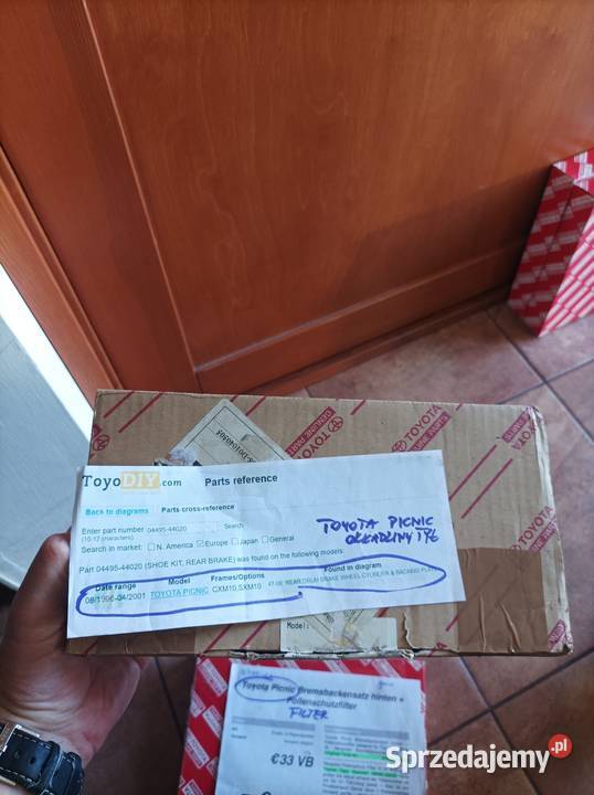 Toyota Picnic 09960401 kpl okładzin tył 2x filtr Lubartów