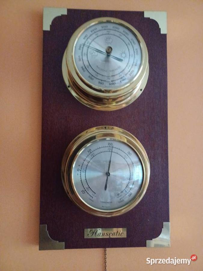 Jachtowa stacja pogody Barometr z termometrem Poznań sprzedam