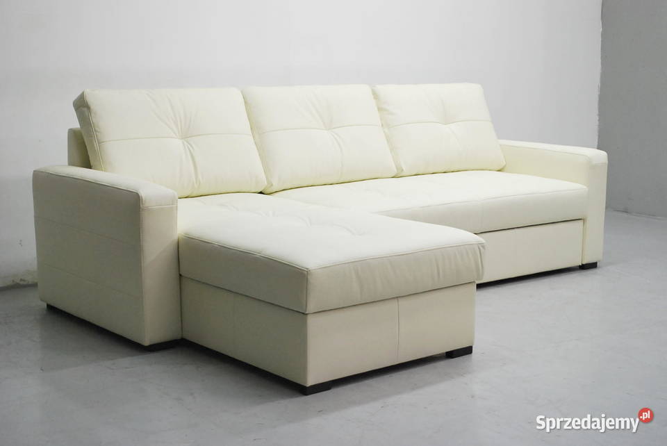 FAB skóra naturalna narożnik z funkcja spania Łóżka, wersalki i sofy Poznań