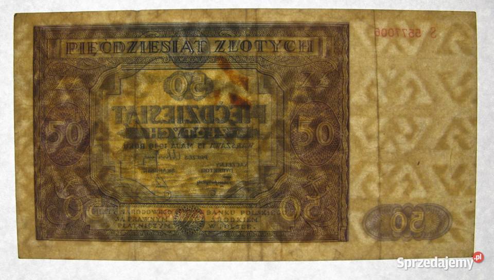 1 2 5 50 złotych 1946 zestaw 4 Kolekcje Dąbrowa Górnicza