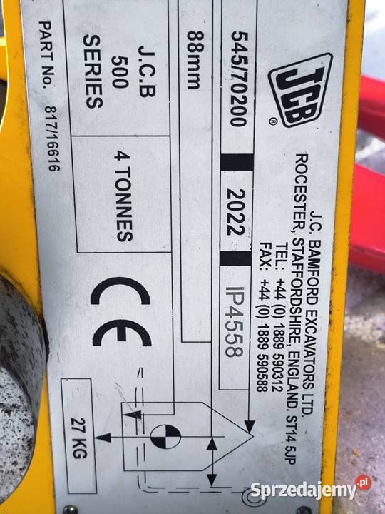 Oryginalny Hak zawiesie JCB 4 tony ładowarka Przygodziczki