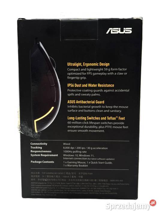 Myszka Gamingowa Tuf Gaming M3 USB Elbląg