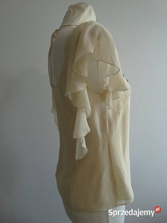 Bluzka Jedwabna 100 Jedwab Wieczorowa Zdobiona Łomża