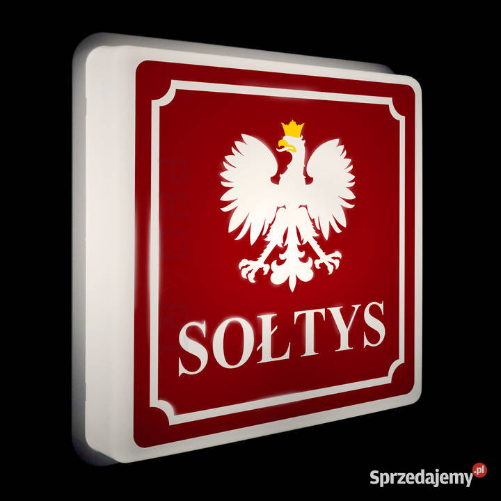 SOŁTYS WÓJT podświetlana tabliczka lampa LED Warszawa