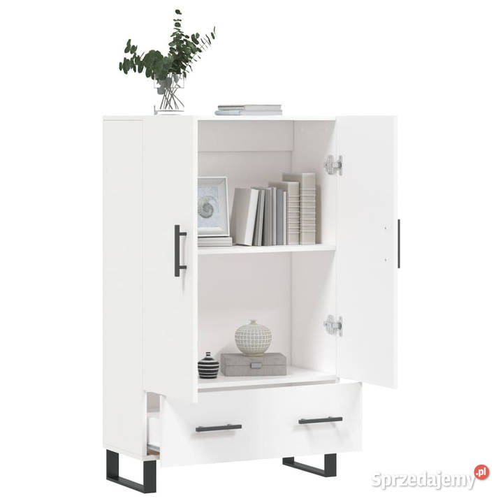 Wysoka szafka biała 695x31x115 materiał Warszawa