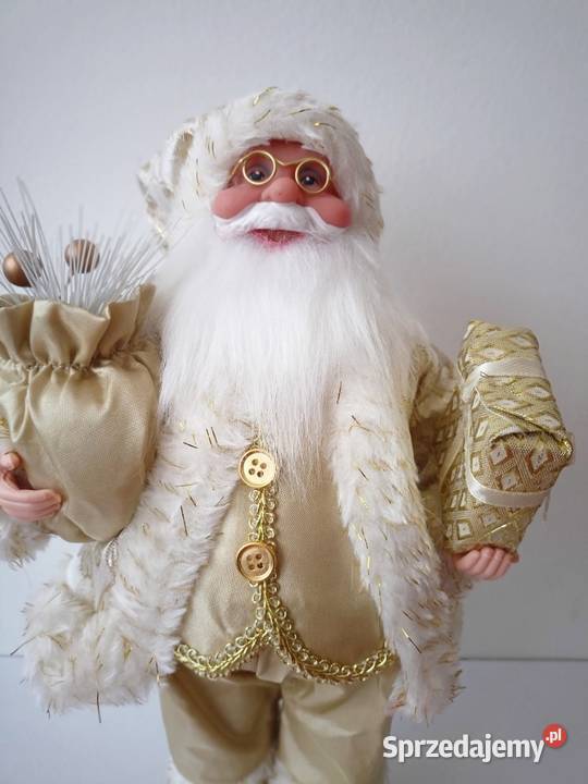 Figurka świąteczna śwMikołaj 30 złoty dekoracja dolnośląskie