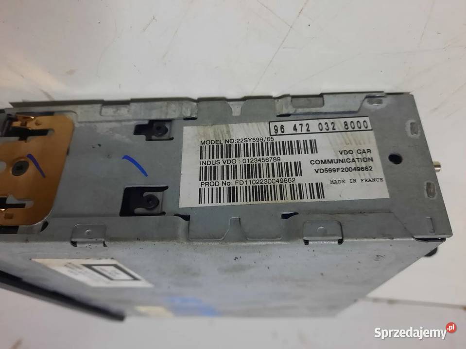 CITROEN C5 I RADIOODTWARZACZ 96476992ZE CZYTNIK świętokrzyskie Włoszczowa