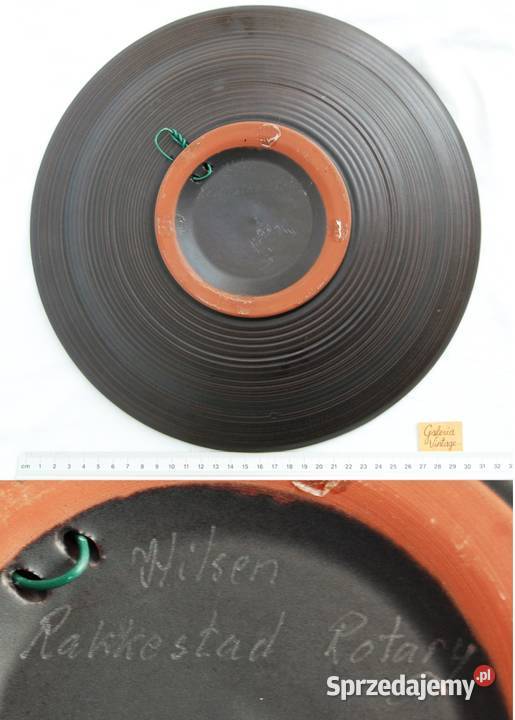 Talerz ścienny patera kamionka ręcznie malowana Zastawa stołowa Lublin