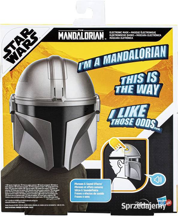 Maska Interaktywna Mandalorian Dźwięk Frazy Star Mogilany