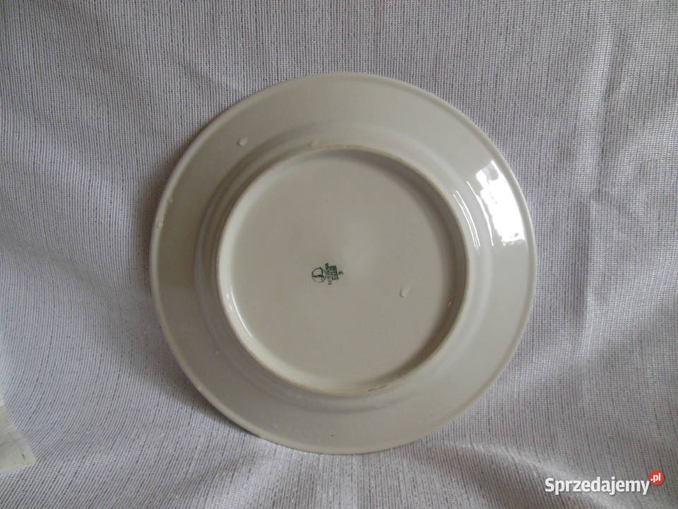 Talerz płytki obiadowy z szfirowym paskiem Kielce