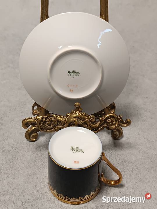 Rosenthal Kobaltowa Filiżanka Złocony Duet Poznań