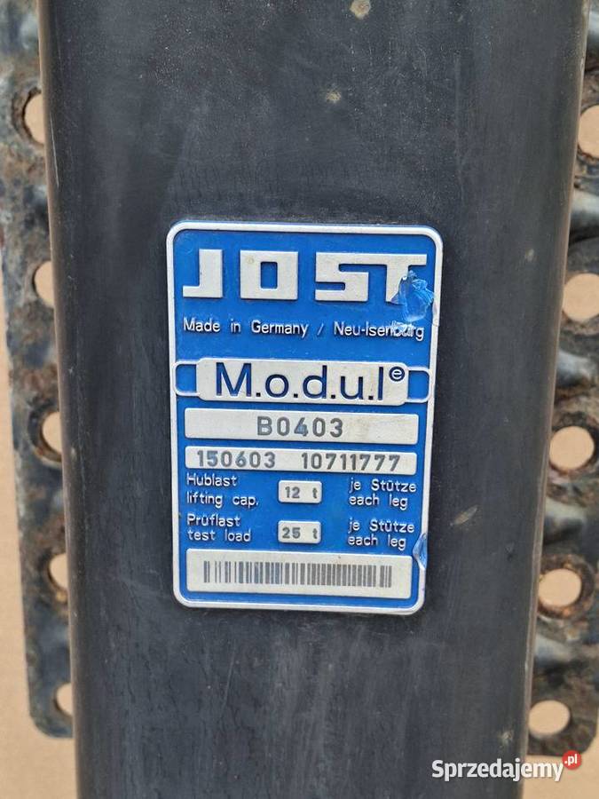 JOST ŁAPY PODPORY NACZEPY NOGI STOPY B0403 Bieleń sprzedam