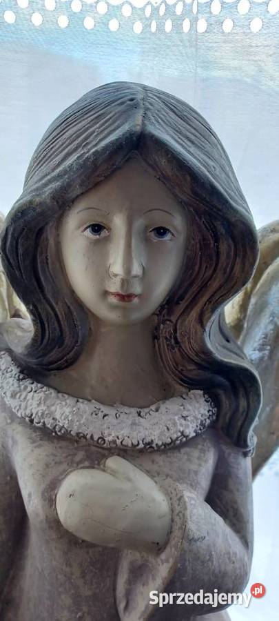 rzeżba gips 60 wys ANIOŁ z latarenką otwieraną Poznań