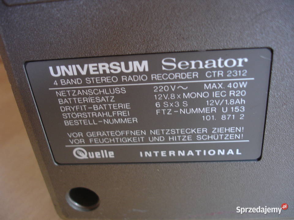 Radiomagnetofon UNIVERSUM CTR2312M Zielona Góra