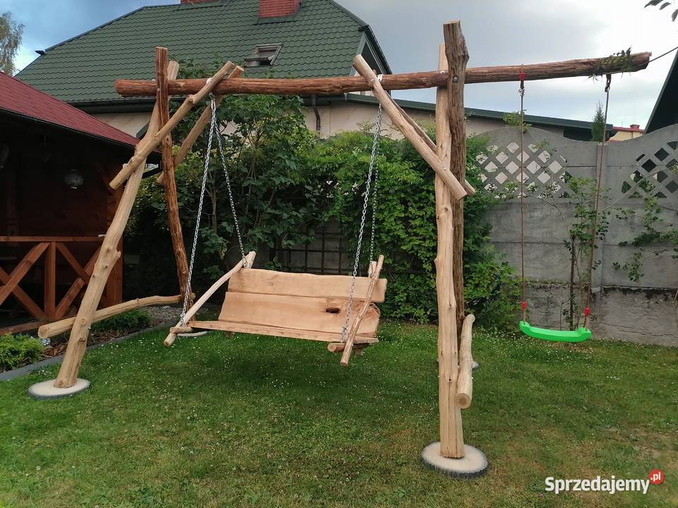 Huśtawka ogrodowa dębowa świętokrzyskie Masłów Drugi sprzedam