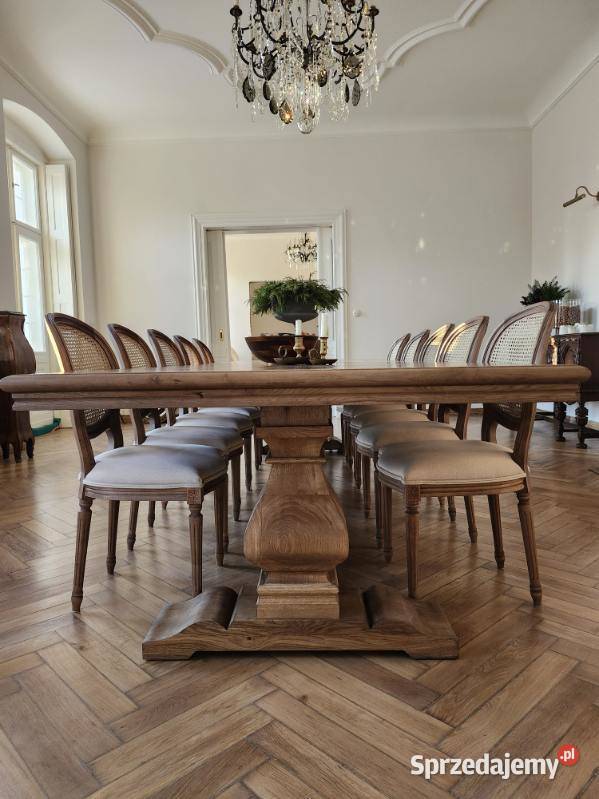 Stół dębowy z blatem frezowanym 4 metry Łódź sprzedam