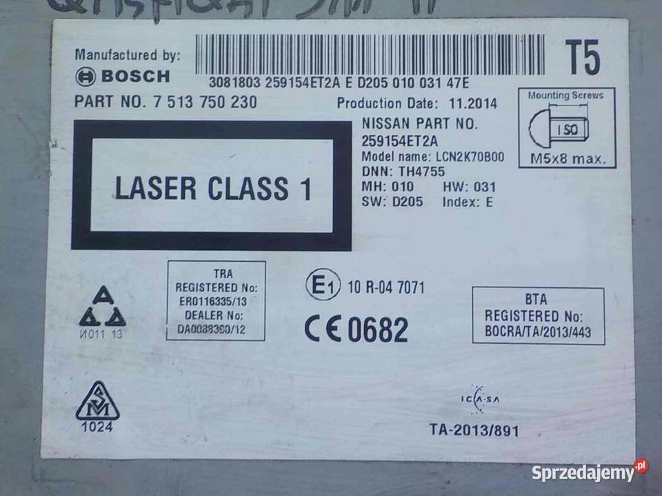 NISSAN QASHQAI J11 II 12 B 15r 5D radio mazowieckie Suków