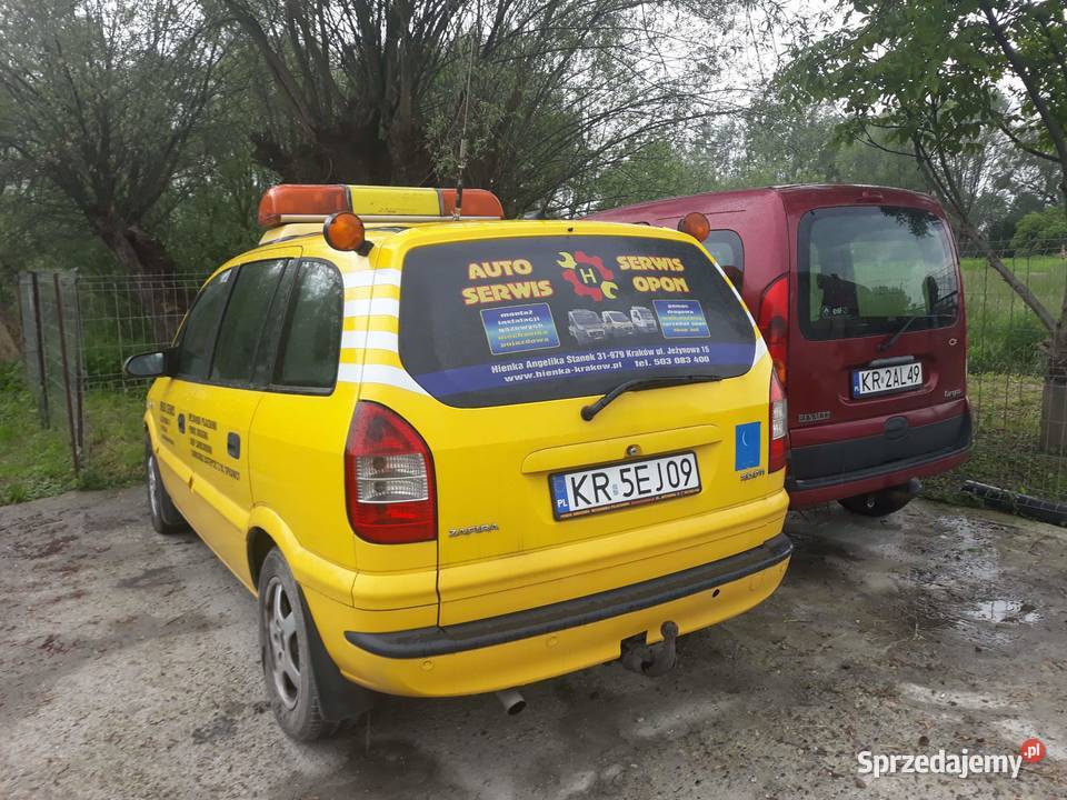Zafira pomoc drogowa specjalny zabudowa ADAC uszkodzony Rabka-Zdrój