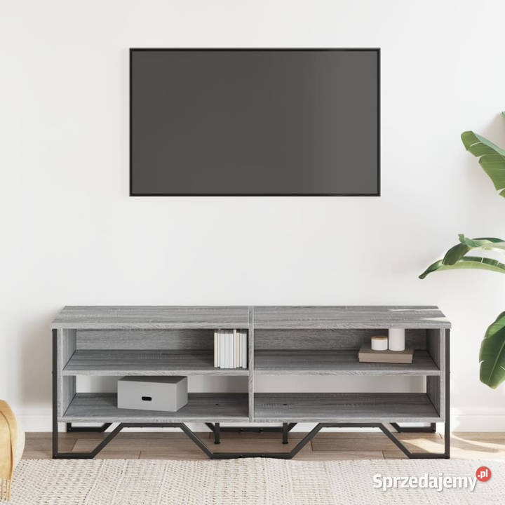 Szafka pod TV szary dąb sonoma 122x34x41 mazowieckie Warszawa