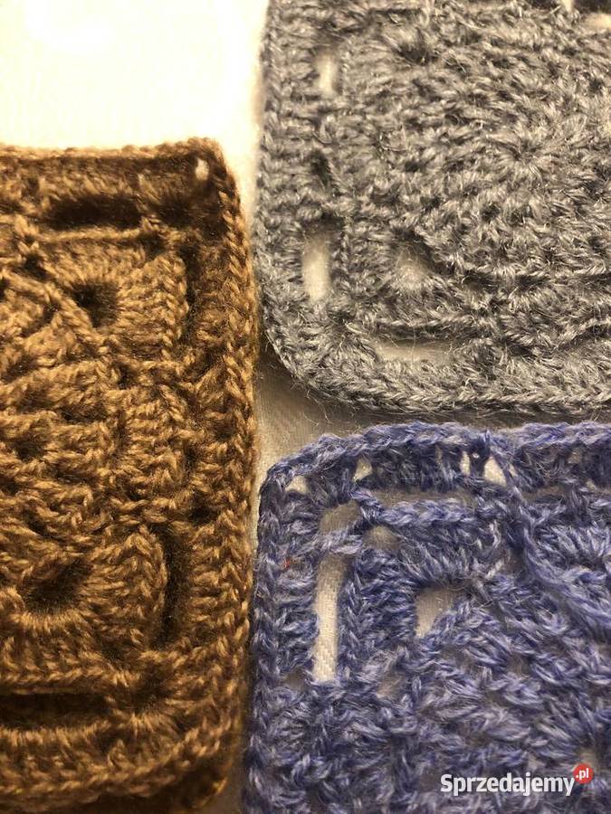 Kwadraty babunina szydełku plednarzutapoduszka Zegrze