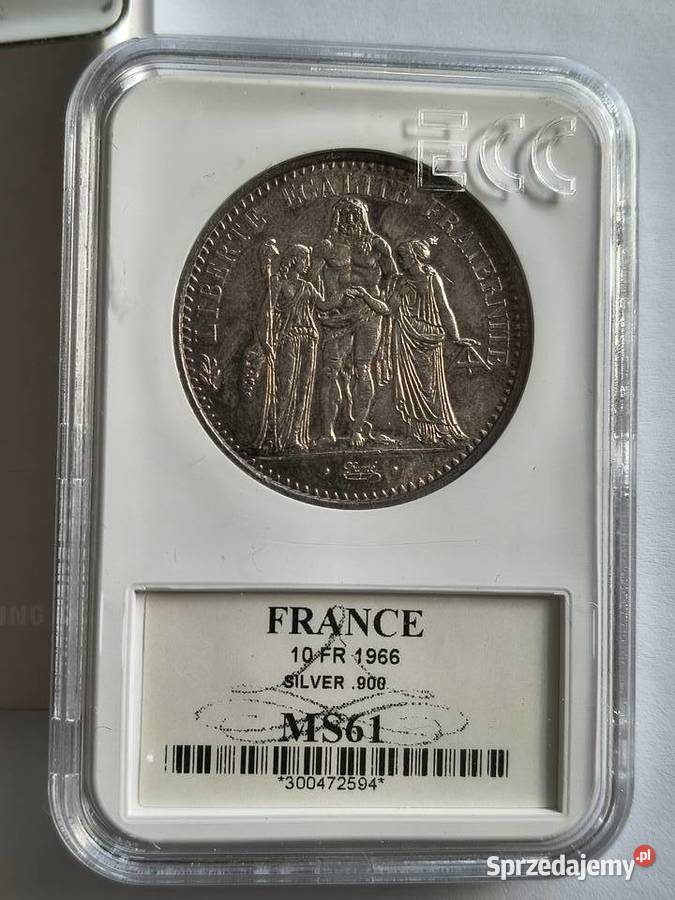 10 franków 1966 Francja Herkules srebro Ag 900