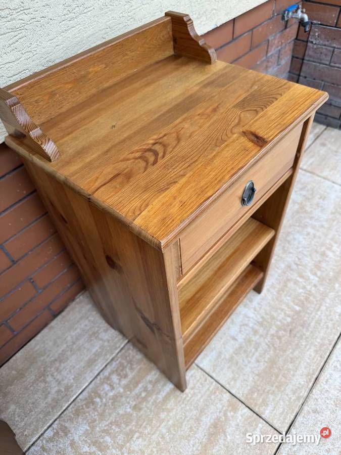 Szafka nocna Leksvik drewniana Ikea stolik do