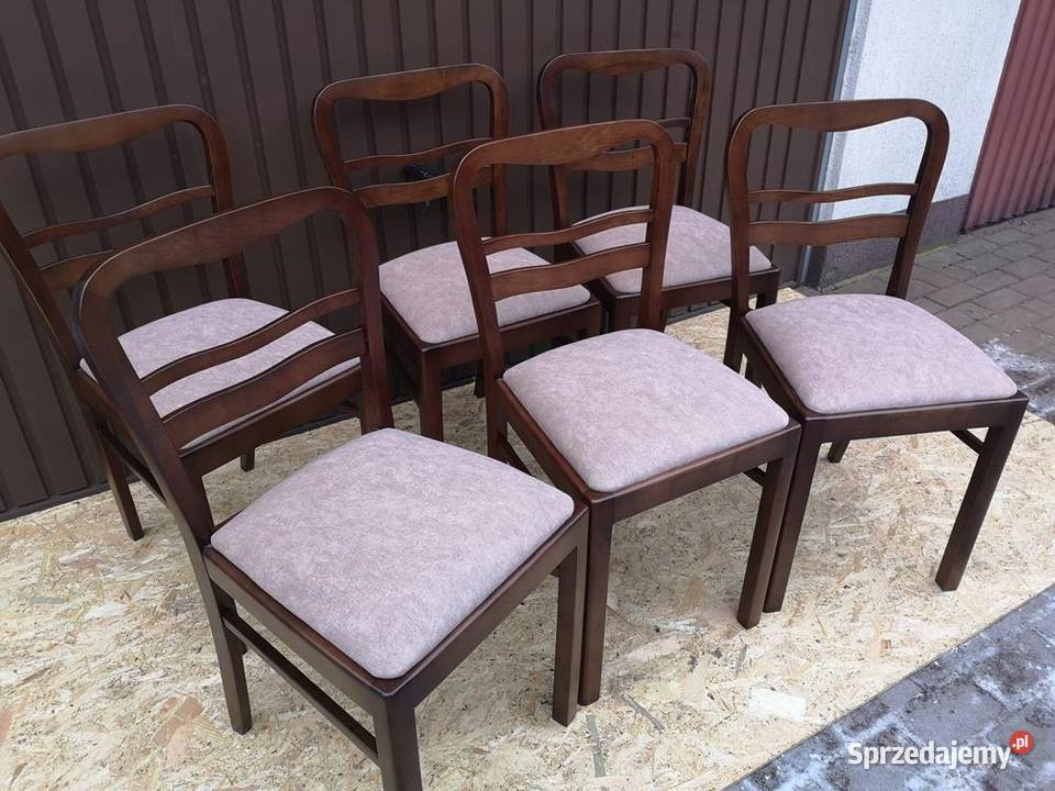 Krzesła ARTDECO Stare Antyk Komplet 6 Sztuk wielkopolskie Swarzędz