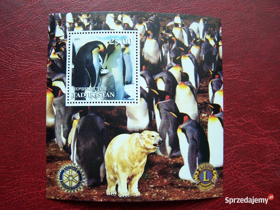Tadżykistan 2001 MNH Niedźwiedź polarny Pingwiny Tychy