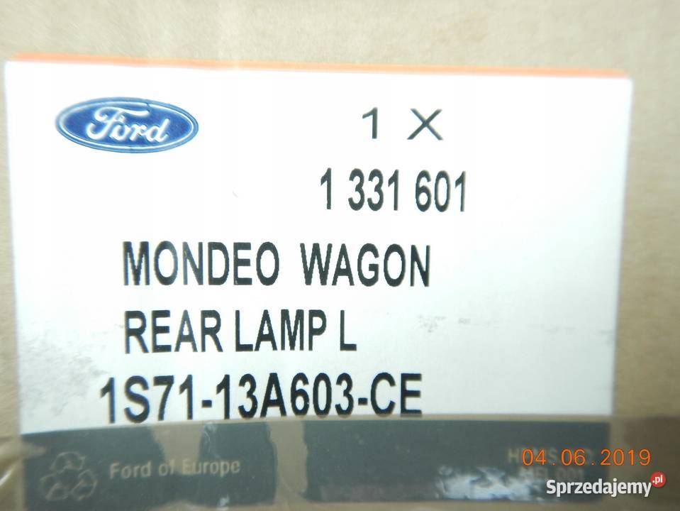 LAMPA PRAWY TYŁ FORD MONDEO MK3 0007 ORYGINAŁ