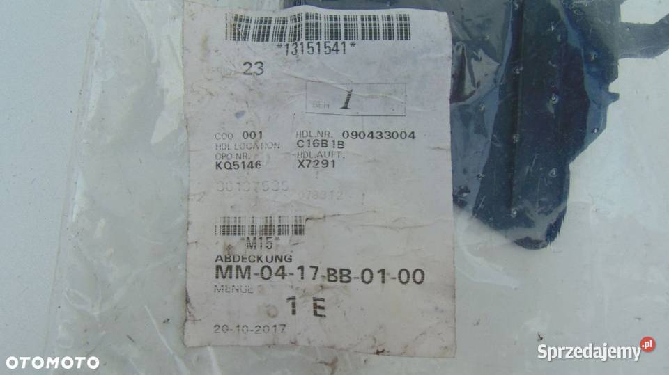 OSŁONA KRATKI ZDERZAKA OPEL ASTRA H 13151541 Nowy Tomyśl