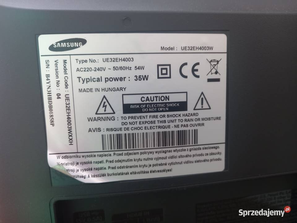 Telewizor Samsung 32 cale Led sprawny Siemiatycze sprzedam