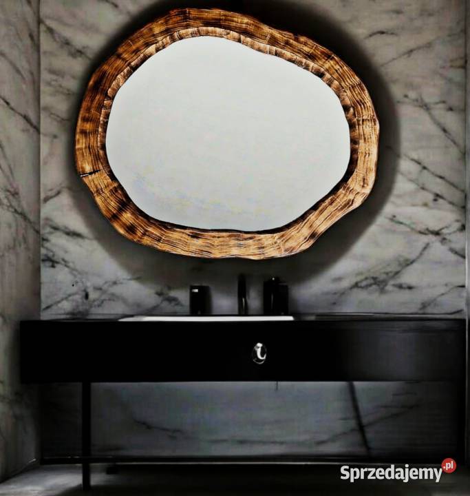ekskluzywne drewniane lustro do nowoczesnej Rzeszów