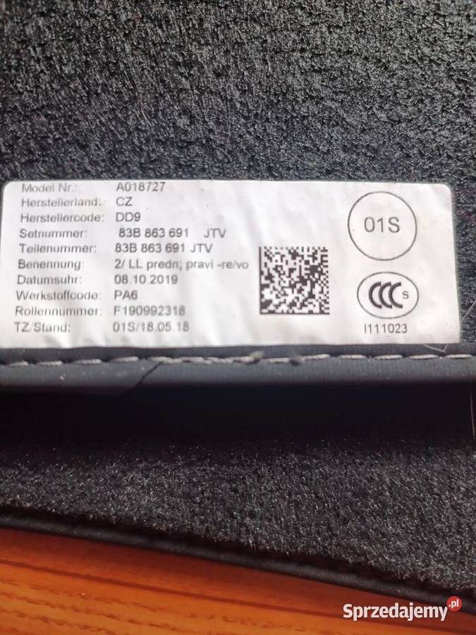 Dywaniki do Porsche komplet Legnica