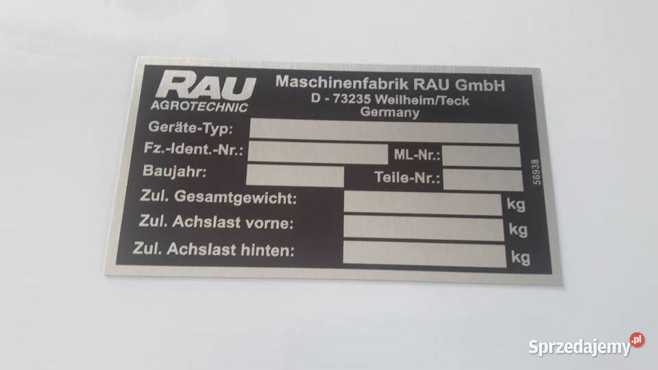 Tabliczka znamionowa Rau łódzkie sprzedam