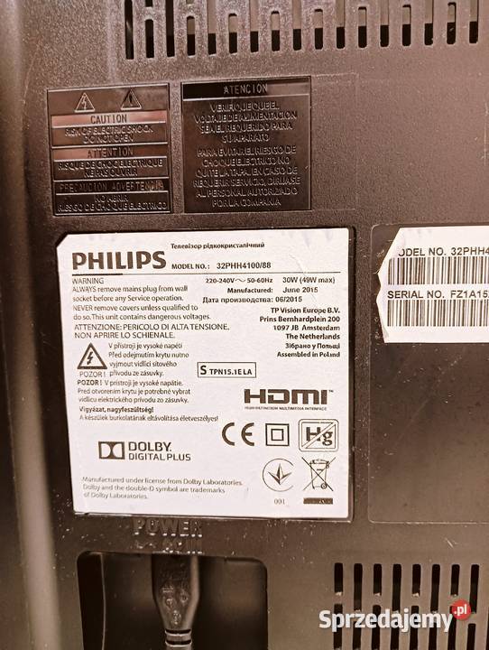 Telewizor LCD PHILIPS model 32PHH410088 Łańcut