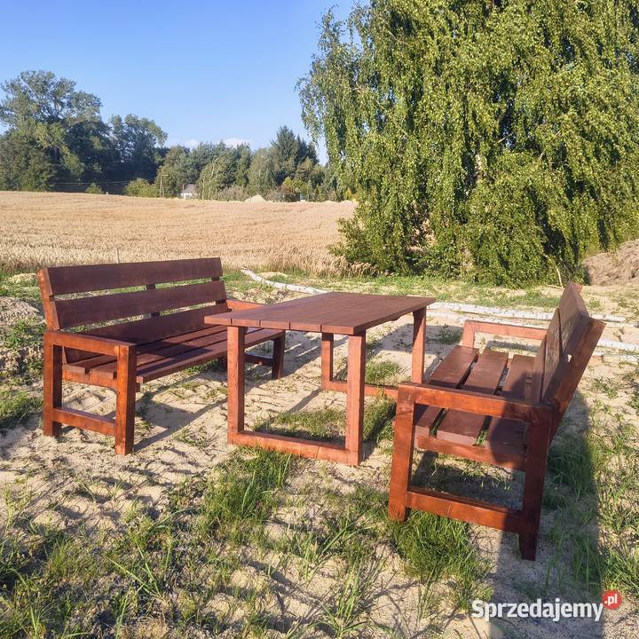 Zestaw mebli ogrodowych z olchy Stoły i stoliki ogrodowe Godów