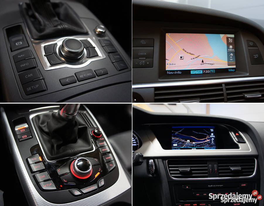 Polskie menu systemu nawigacji Audi MMI 2G A4 A5 Aleksandrów Łódzki