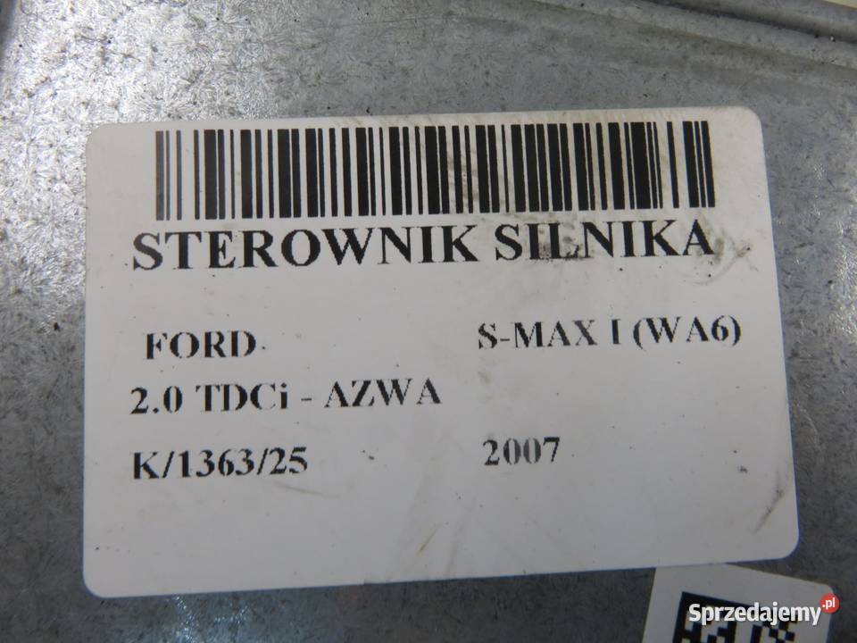 STEROWNIK FORD S I WA6 20 TDCi AZWA 6G9112A650NK sprzedam