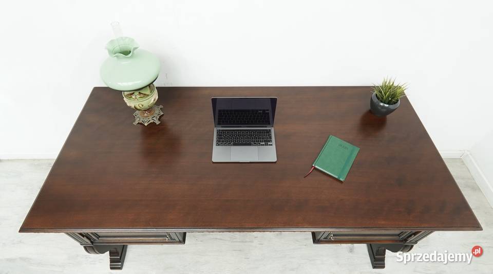 Zabytkowe eklektyczne biurko z lat 40tych