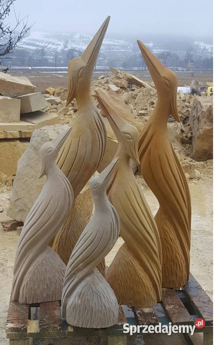 Ręcznie wykute żurawie z piaskowca naturalny Kamienna Góra