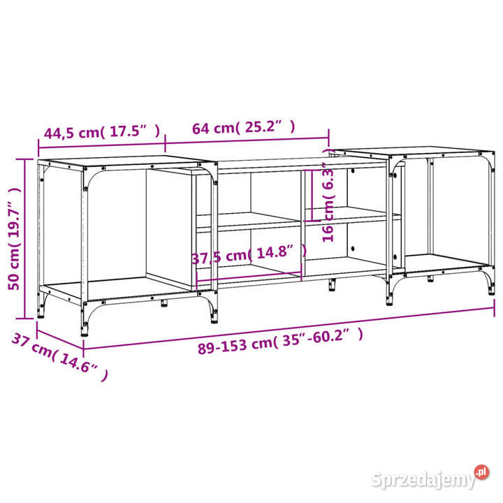 Szafka pod telewizor brązowy dąb 153x37x50 sprzedam
