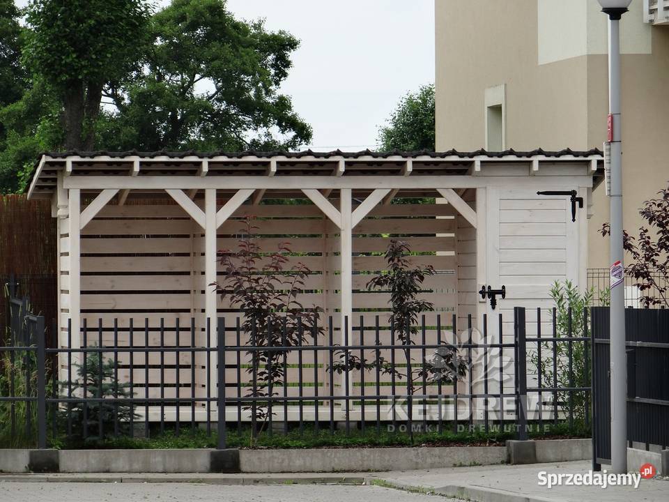 Nowoczesny domek narzędziowy z drewutnią Piła Pierwsza sprzedam