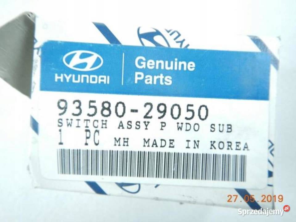 PRZYCISK SZYBY PRAWY PRZÓD HYUNDAI ELANTRA 9600