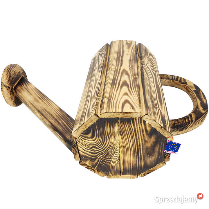 Dekoracyjna doniczka z drewna w kształcie