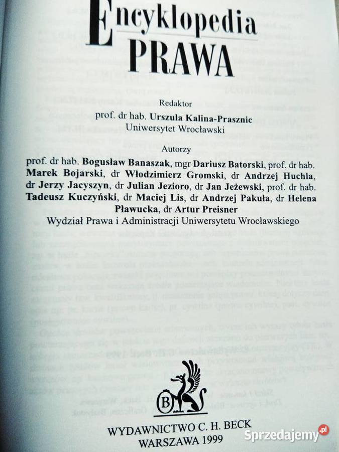 Encyklopedia prawa Bródno książki używane mazowieckie Warszawa